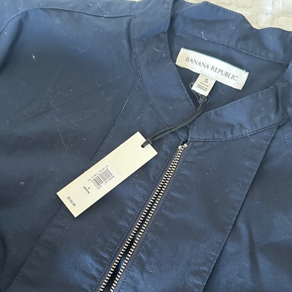 Banana Republic Navy Zip-Up poplin shirt - Picture 8 of 8